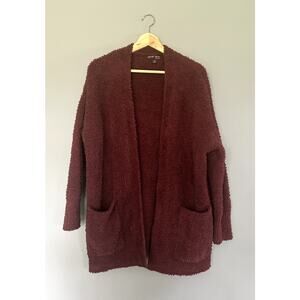 Barefoot Dreams CozyChic Maroon So Cal Cardi - S/M